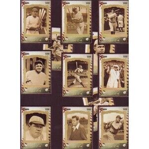Guyana babe ruth baseball stamps